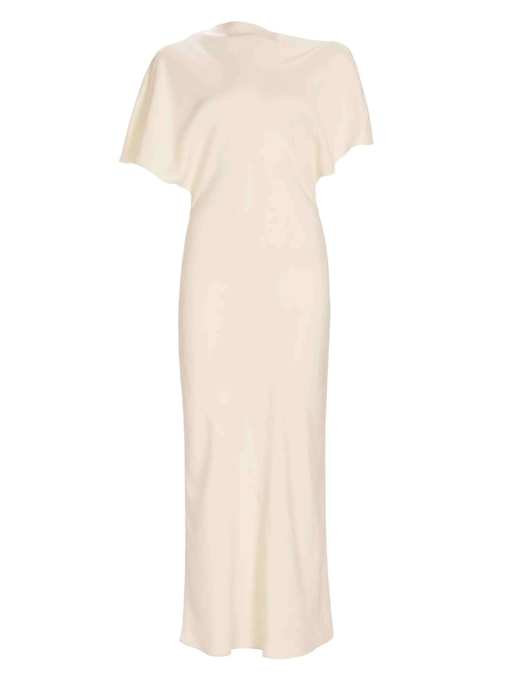 Draped Satin Midi-Dress | Saks Fifth Avenue