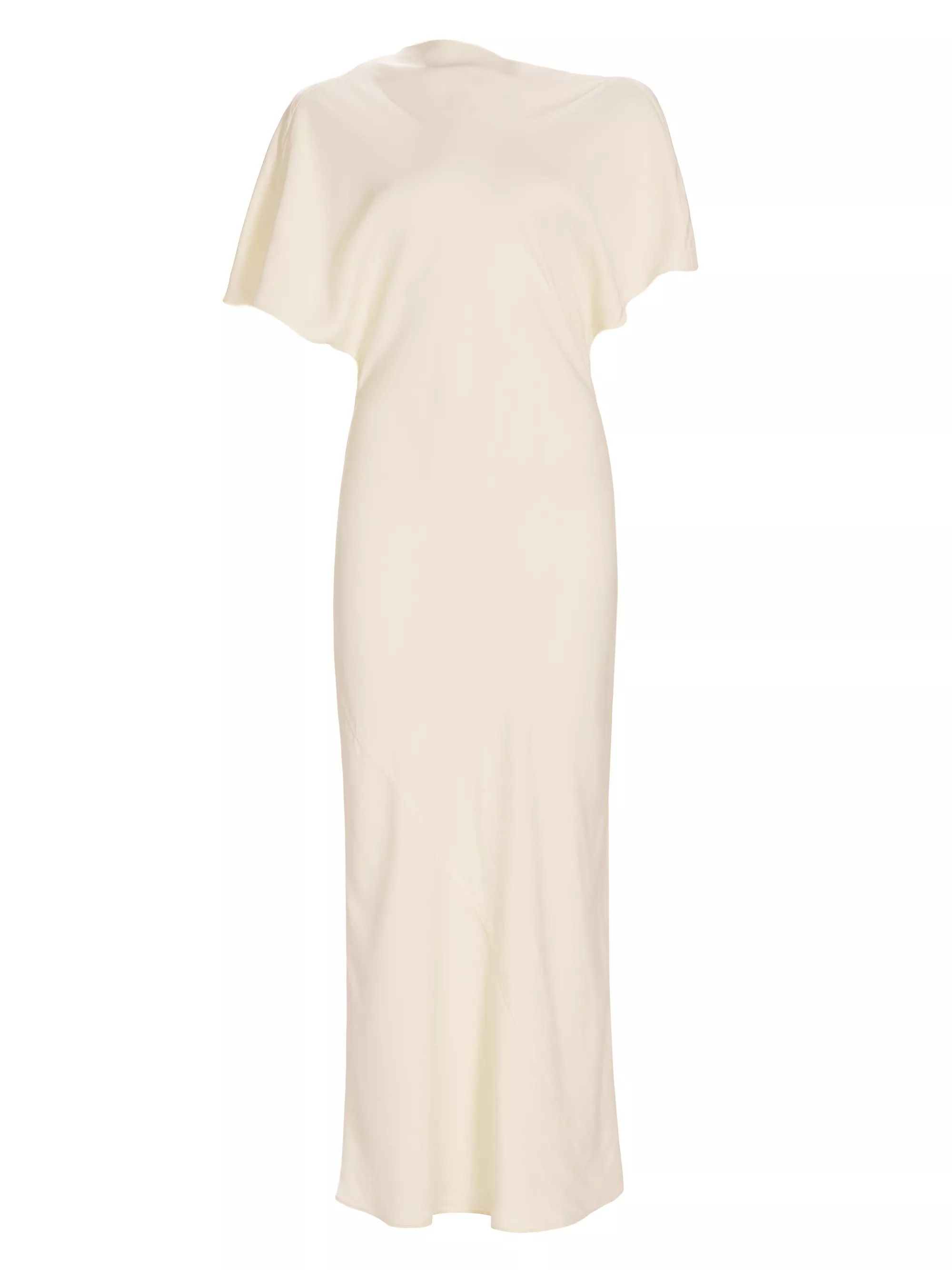 Draped Satin Midi-Dress | Saks Fifth Avenue