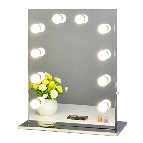 Chende Frameless Hollywood Tabletops Lighted Makeup Vanity Mirror with Dimmer Christmas Gift (6550,  | Amazon (US)