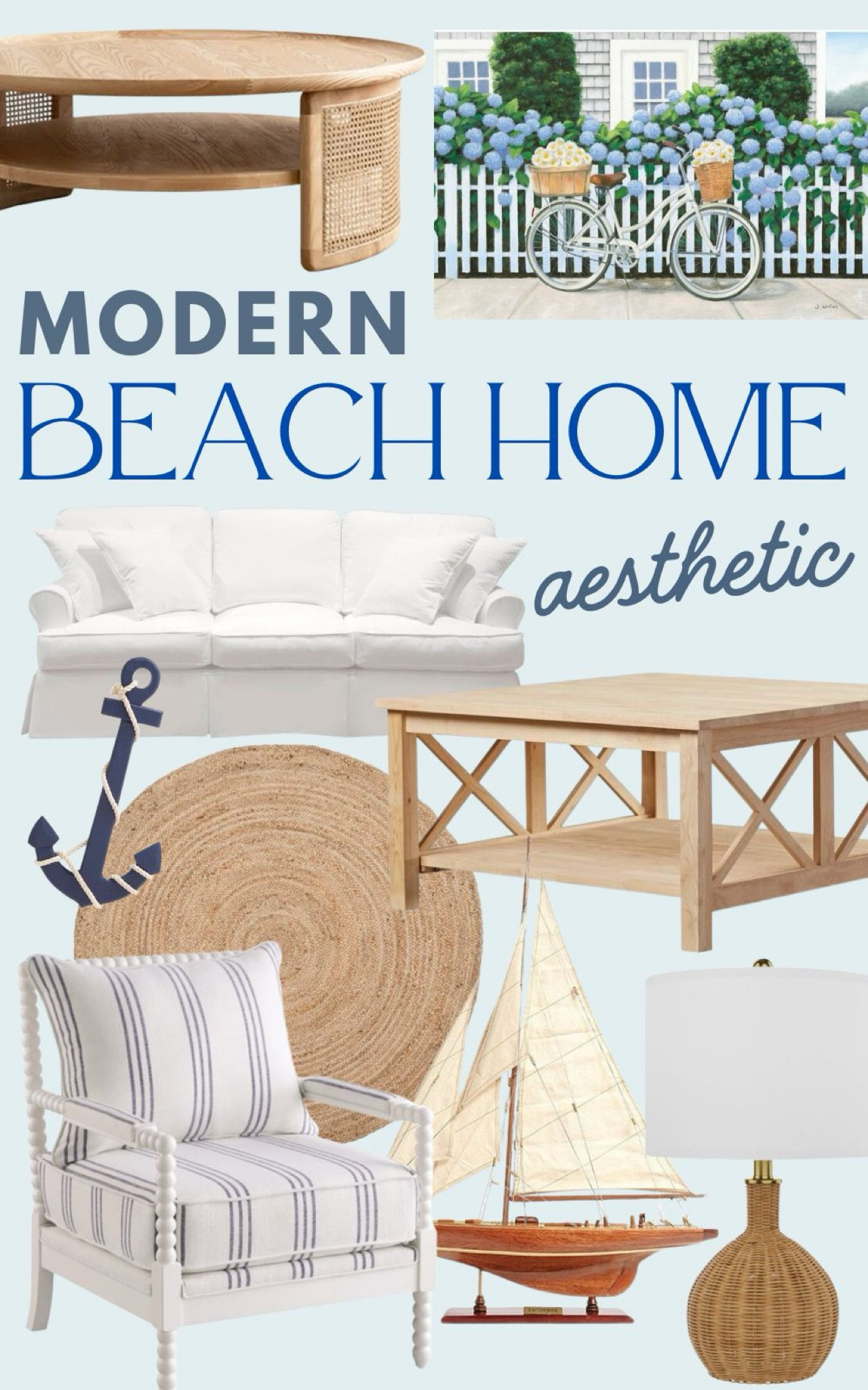 #ad Refresh your beach home this summer with these modern beach house aesthetic furniture and decorations from @Wayfair! From jute rugs to comfy white sofas, these beachy home decor ideas will give your summer house the update it deserves. #wayfair

#LTKHome #LTKSummerSales