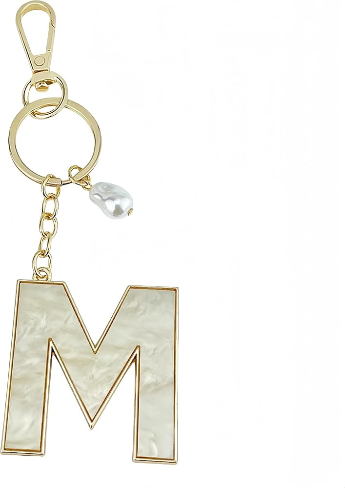 Initial Keychain for Women Gold Letter A-Z Keykhains Alphabet Novelty-key chain Bag Charms for Ha... | Amazon (US)