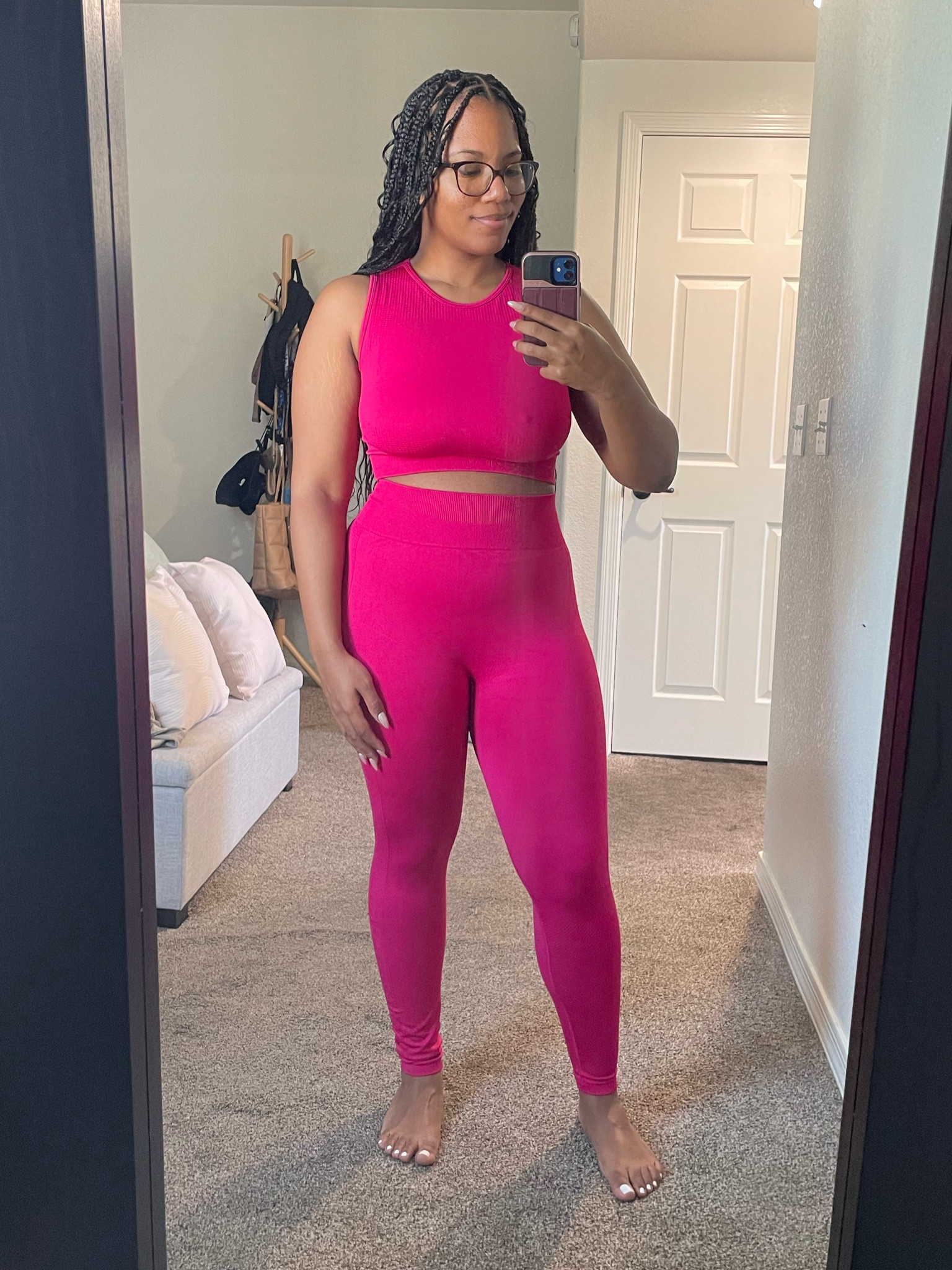 Bought this set for a bachelorette party and fell in love with the color and the comfort of the fit! Now I wear it all the time for my workouts 💪🏾

#LTKMidsize #LTKFitness #LTKActive
