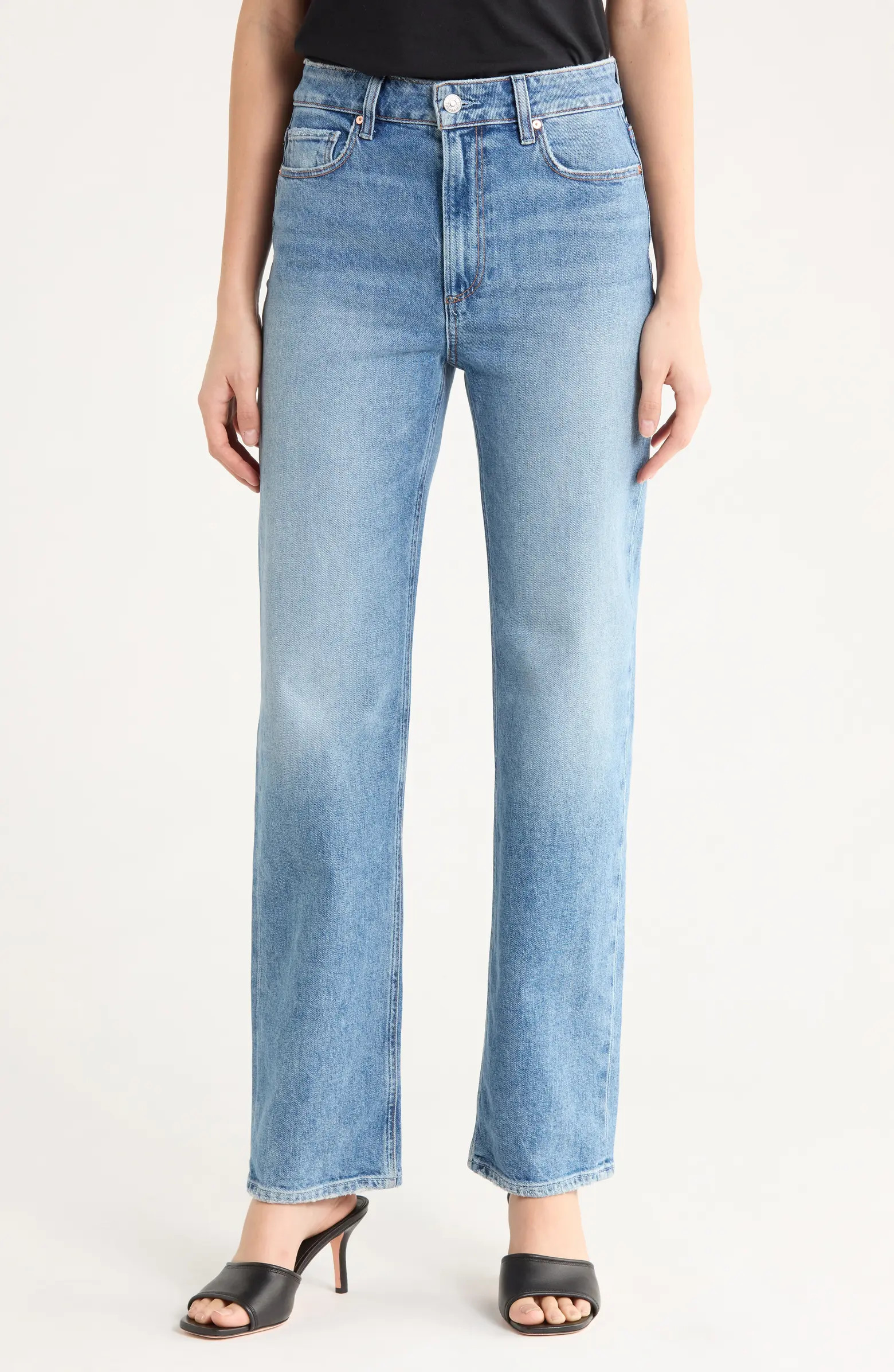 PAIGE Stevie High Waist Straight Leg Jeans | Nordstrom | Nordstrom