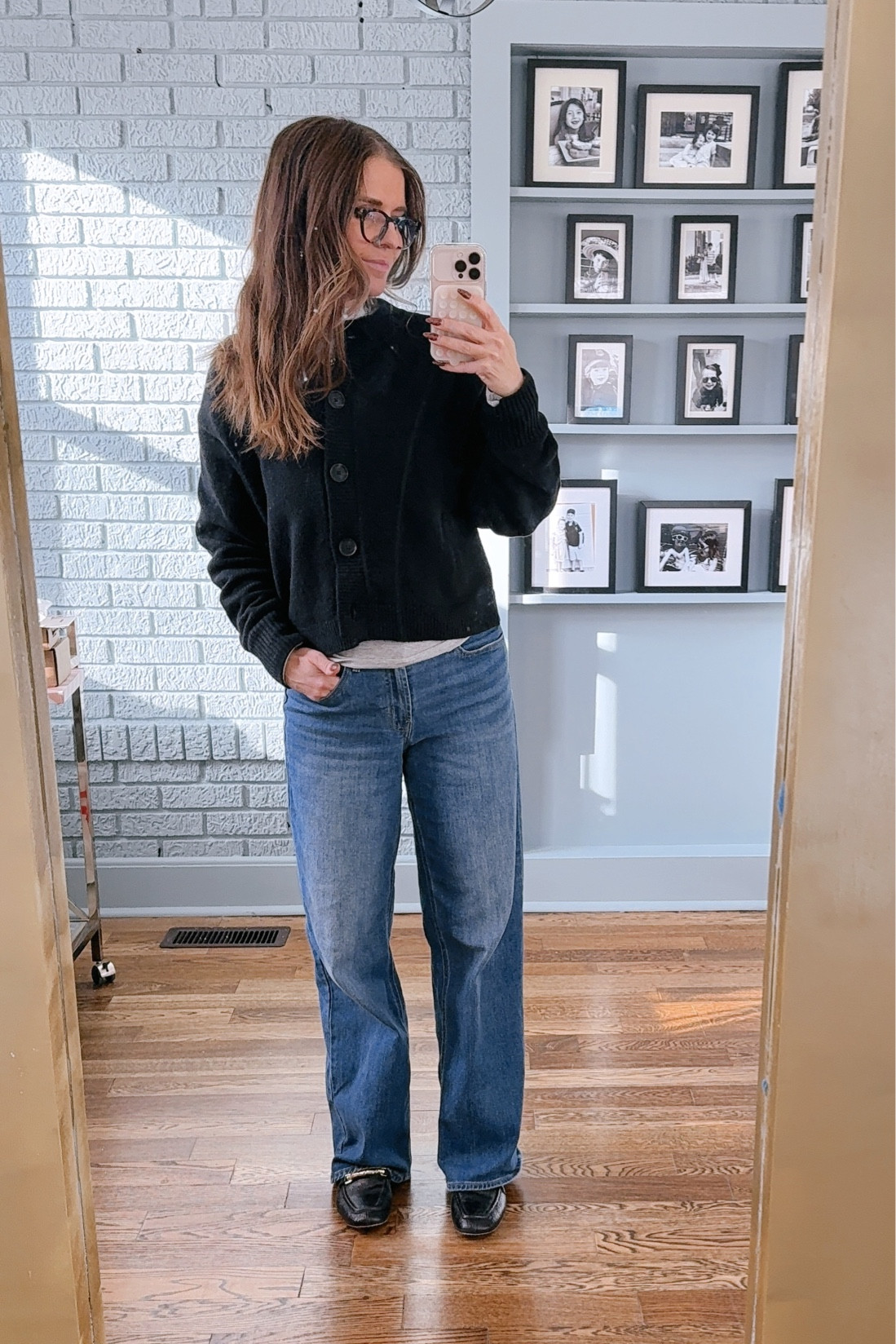 All gap all tts. Cardigan is from cashmere soft line  

#LTKFindsUnder100 #LTKOver40 #LTKootd