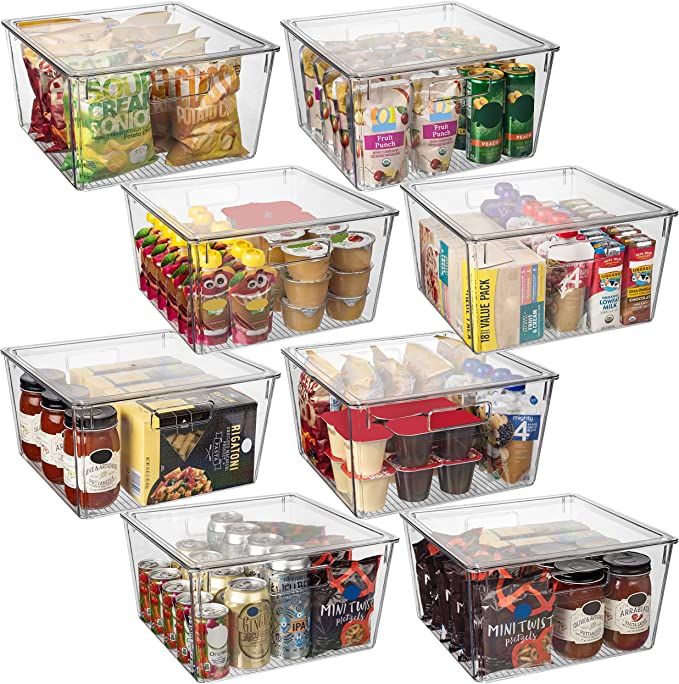 CLEARSPACE Plastic Storage Bins with Lids XL – Perfect Kitchen Organization or Pantry Storage ... | Amazon (US)