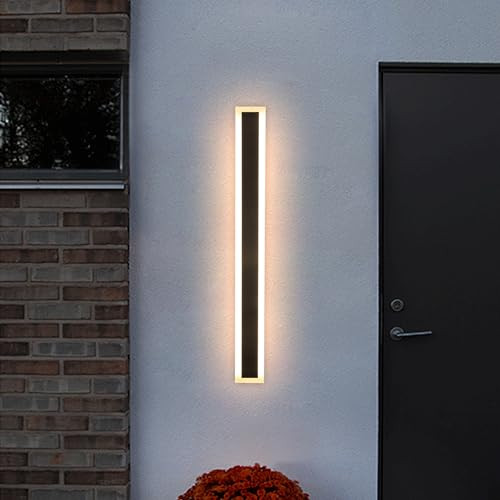 39.4In Modern Wall Light Outdoor Wall Sconces for House Exterior Wall Light Fixtures Acrylic Line... | Amazon (US)