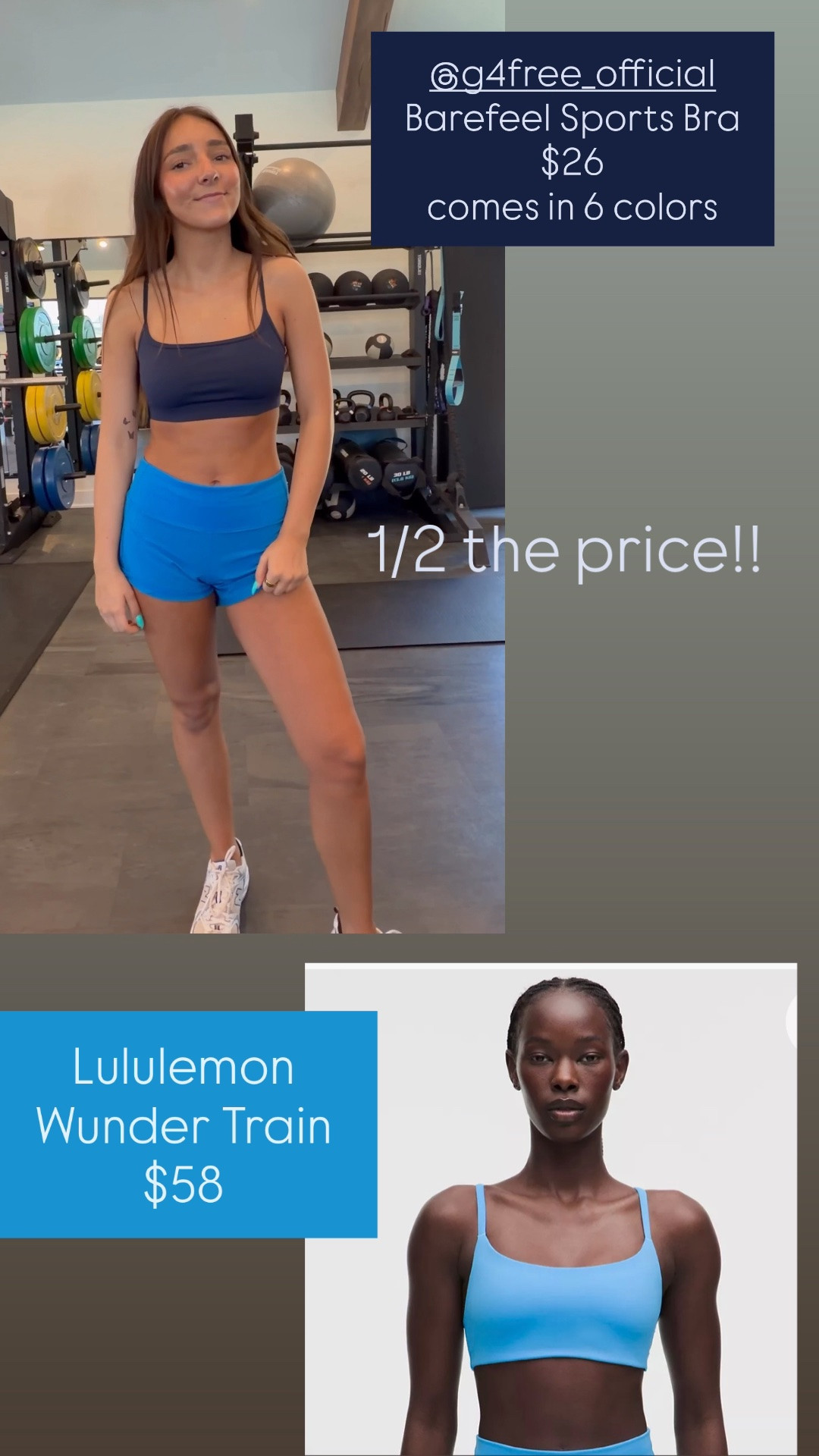 Look for Less!!
•
Wunder Train Sports Bra look for less.
•
#lululemondupe #lookforless #activewear #sportsbra #amazonfashion #amazonfinds #fitness #gymfit

#LTKfitnessgoals #LTKActive #LTKootd