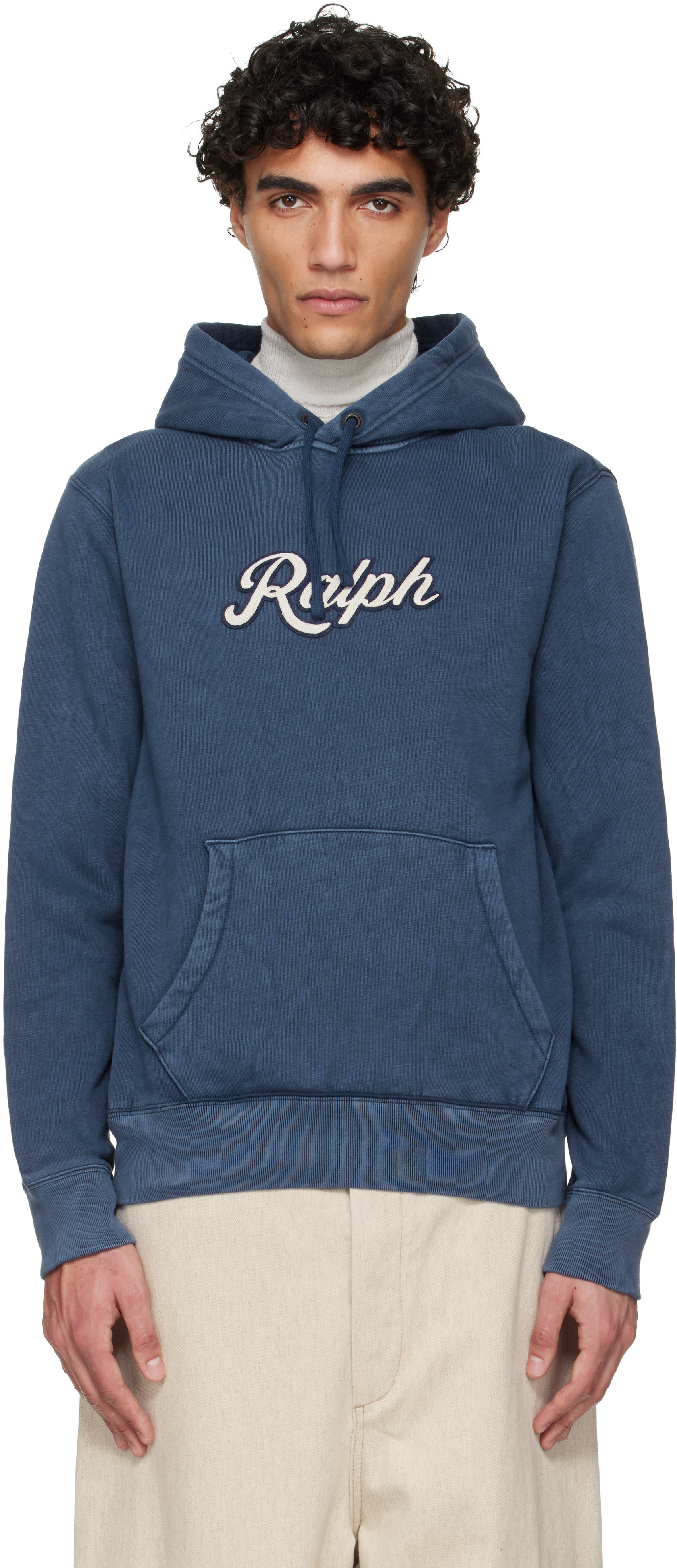 Polo Ralph Lauren Navy 'The Ralph' Logo Hoodie | SSENSE