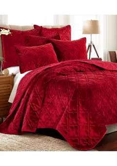 Levtex Home BH Caserta Velvet Red Standard Sham | Belk