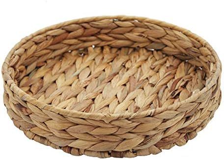 HD Fruit Tray Weaving by Grass, Round Bins for Vegetable, Arts and Crafts. (Large) | Amazon (US)