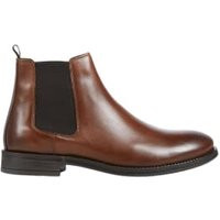 Jack & Jones Men's Leather Chelsea Boots - 8 - Brown, Brown,Black | Marks & Spencer (UK)