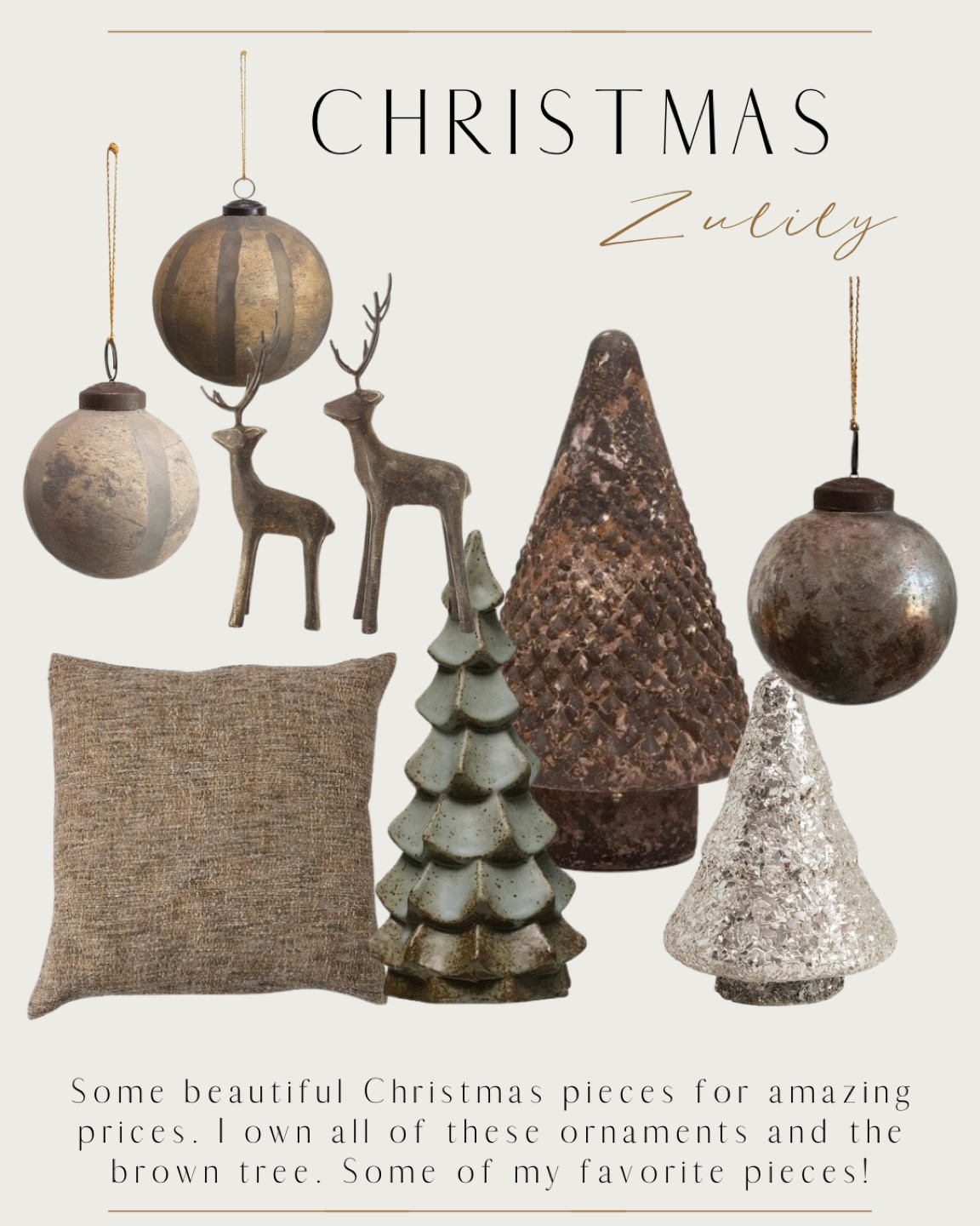 I own almost all these items and they’re stunning in person. Such a great price too.


Affordable Christmas decor. Christmas decorations. Mercury glass ornaments. Glass Christmas trees. 

#LTKunder50 #LTKsalealert #LTKHoliday
