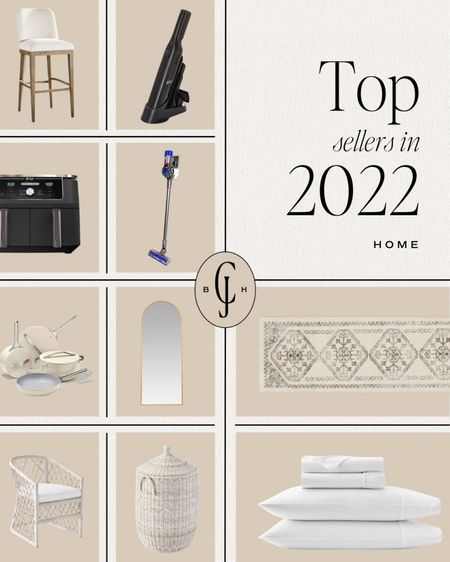 Top 10 beauty best sellers in 2022. Cella Jane. Bar stools, air fryer, cookware set, outdoor chair, wand vacuum, Dyson vacuum, arch mirror, outdoor storage basket, Persian rug, bedding set, olive tree  

#LTKhome