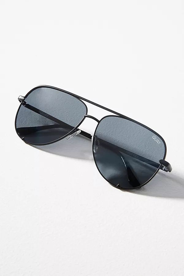 Quay High Key Polarized Sunglasses By Quay in Black | Anthropologie (US)