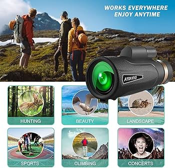 AYRAVIIO 12×60 Monocular Telescope with Smartphone Holder & Upgraded Tripod, High Powered SMC & ... | Amazon (US)