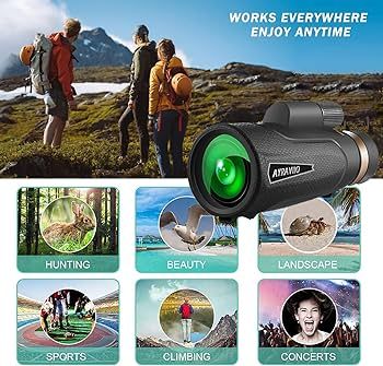 AYRAVIIO 12×60 Monocular Telescope with Smartphone Holder & Upgraded Tripod, High Powered SMC & ... | Amazon (US)