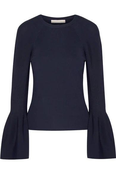 Jonathan Simkhai - Signature Ribbed-knit Sweater - Midnight blue | NET-A-PORTER (US)