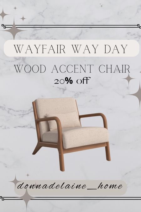 Way Day doorbuster! Available in several colors. Beautiful wood accent chair. 
Wayfair sale, home furniture 

#LTKsalealert #LTKhome