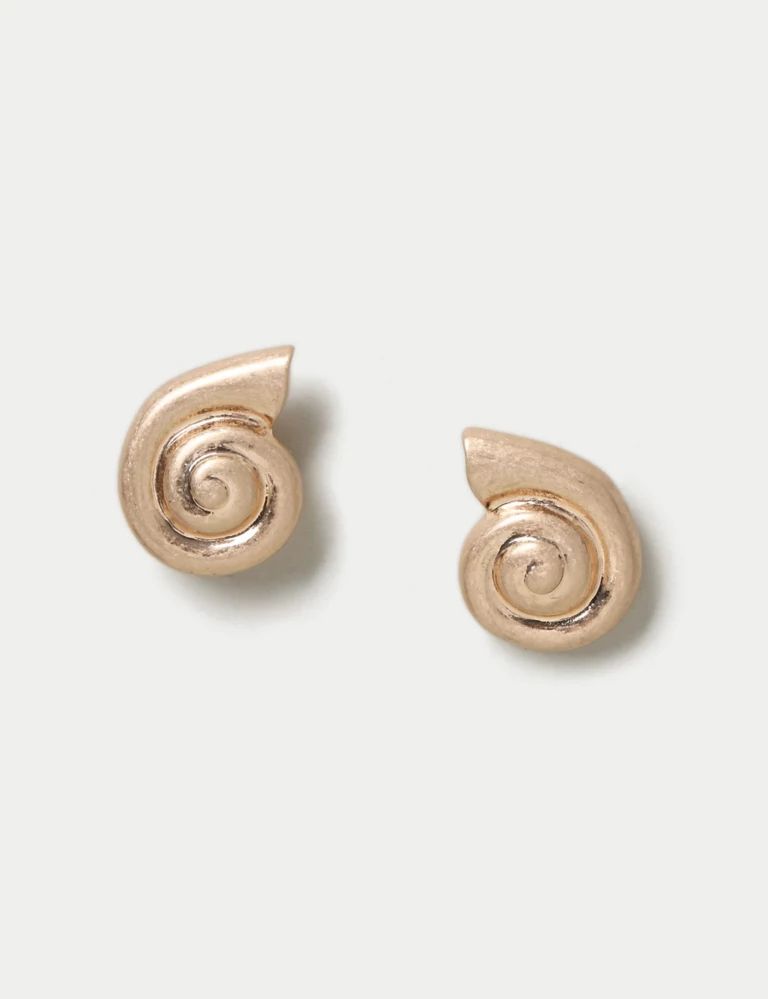 Brushed Gold Tone Shell Earrings | Marks & Spencer (UK)