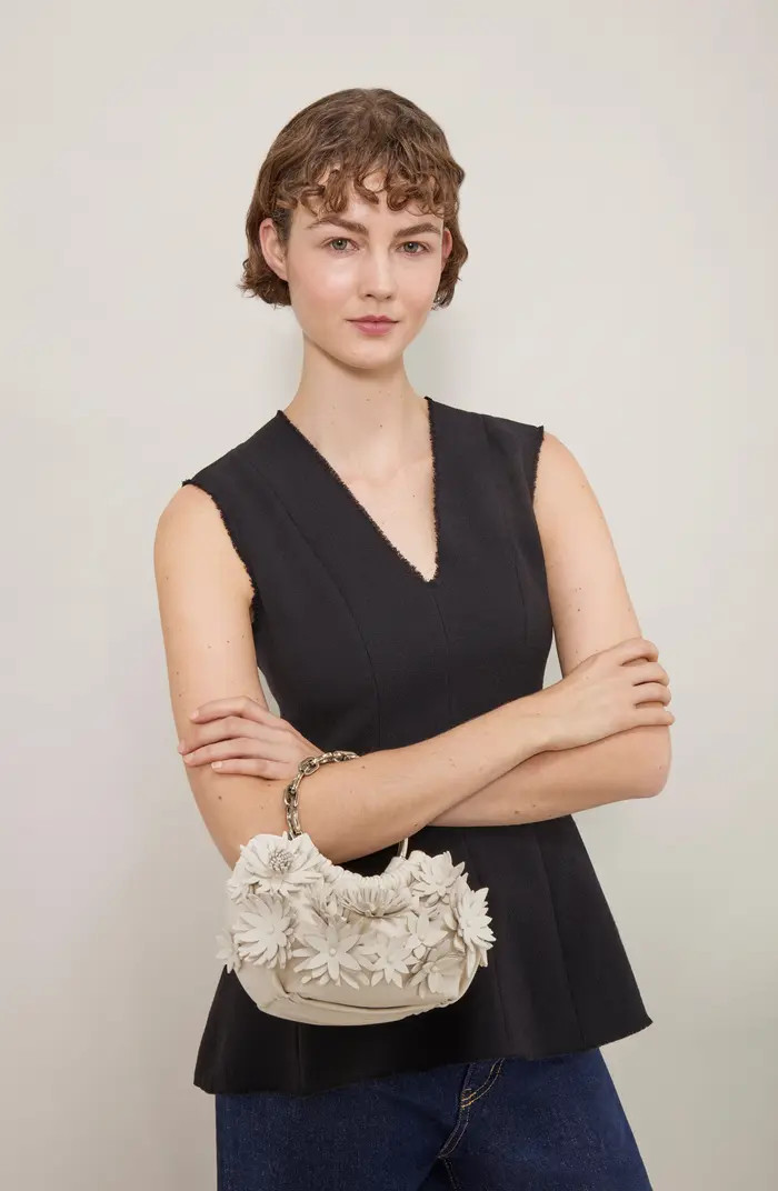 Mulberry Pimlico Floral Appliqué Leather Bracelet Bag | Nordstrom | Nordstrom