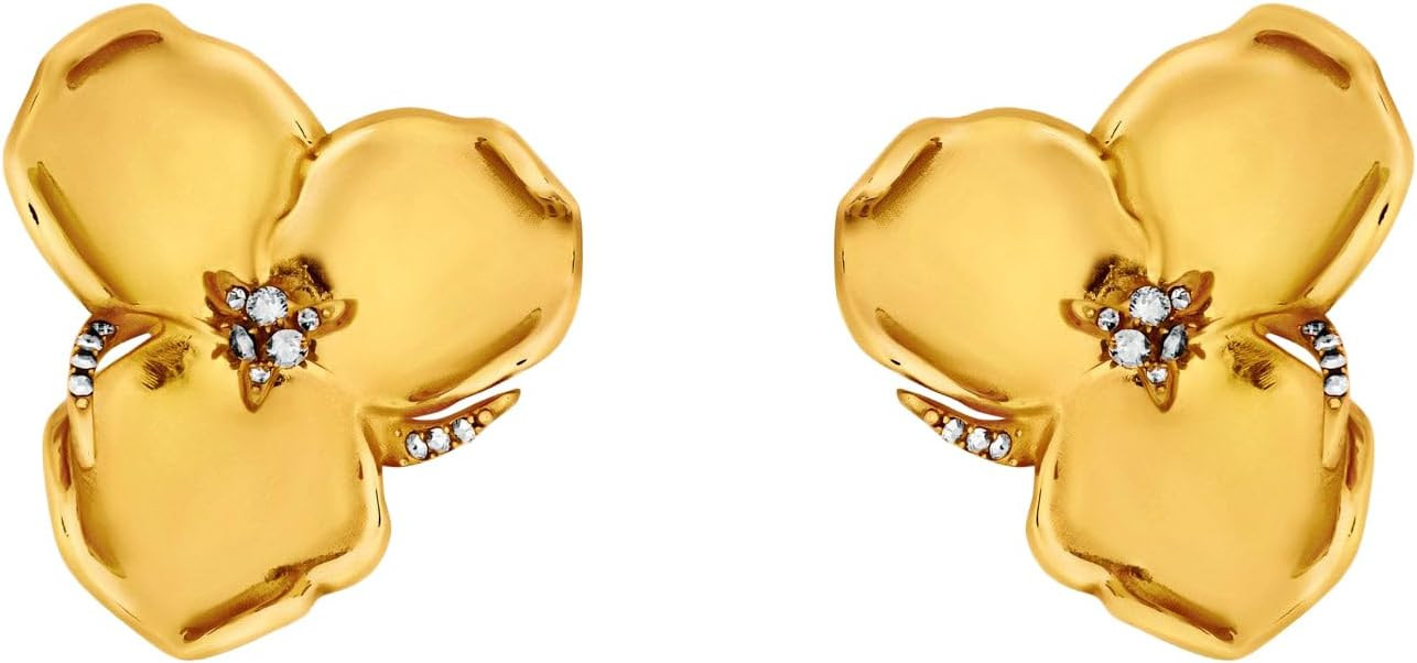 Amazon.com: Oscar de la Renta, Gold Blossom Earrings, One Size, Gold : Amazon Luxury | Amazon (US)