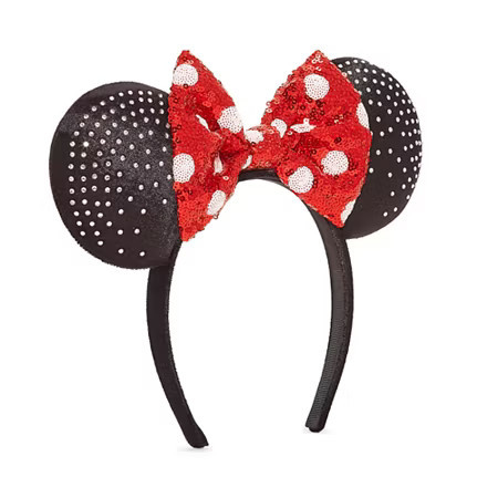 Disney Collection Girls Pearl Minnie Mouse Ears Headband, One Size, Black | JCPenney