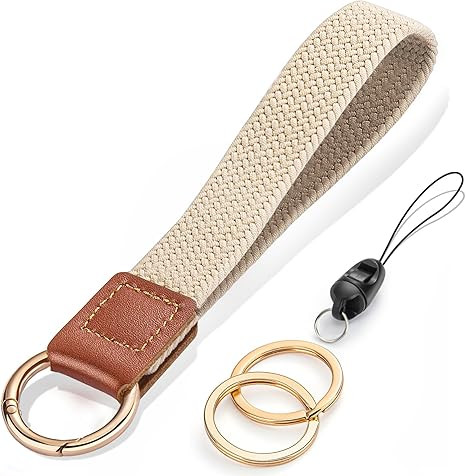 Wrist Lanyard, Stretchy Wristlet Keychain Lanyards, Cute Key Lanyard for Women Men, Short Key Cha... | Amazon (US)