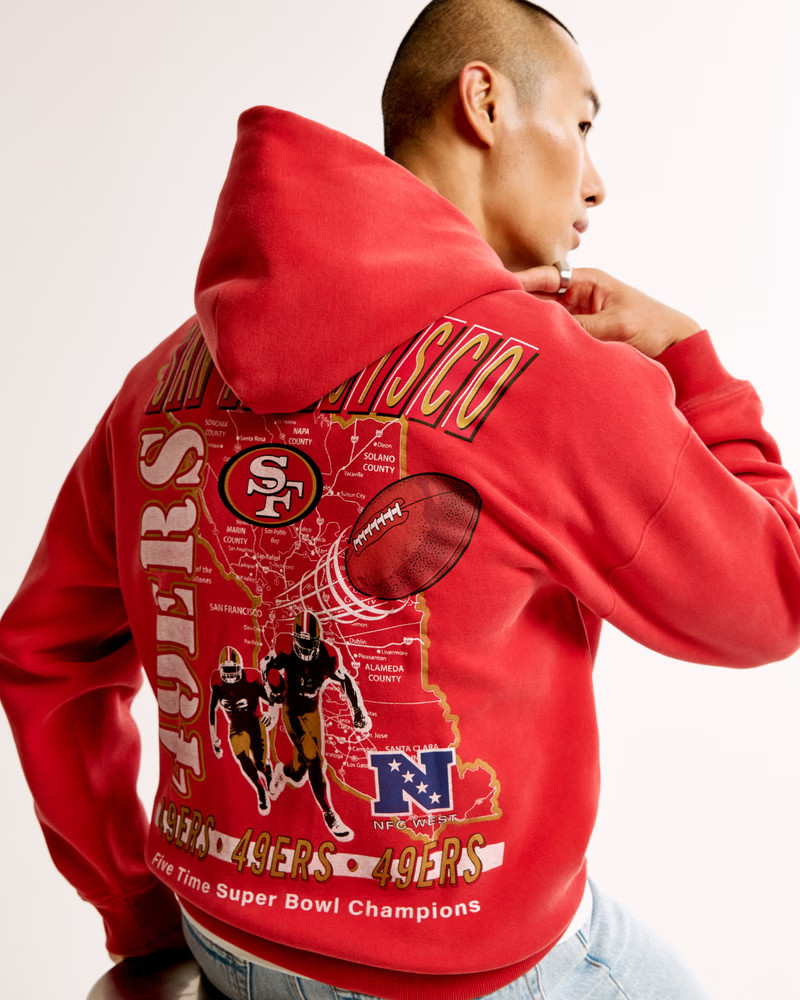 San Francisco 49ers Graphic Popover Hoodie | Abercrombie & Fitch (US)
