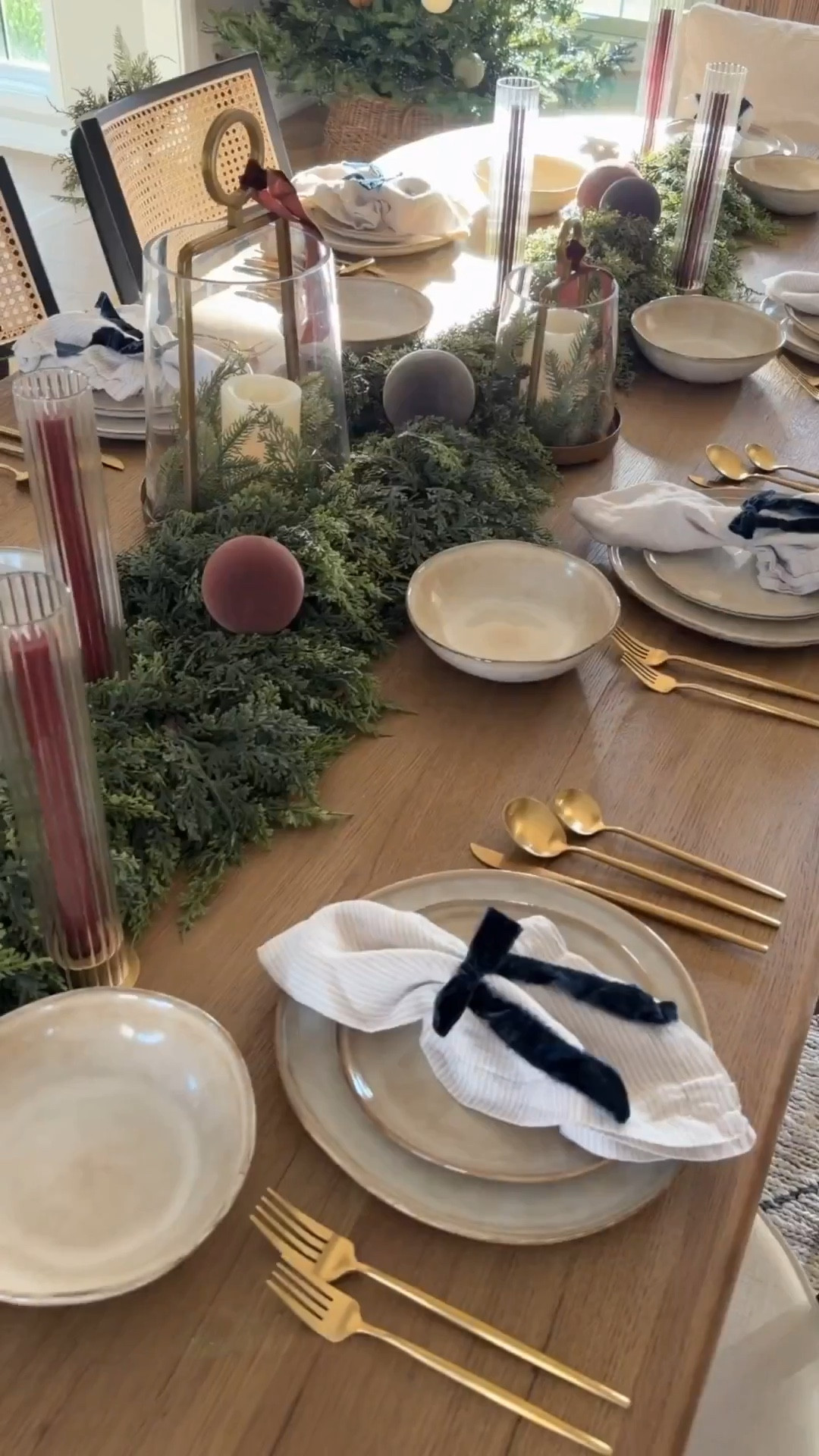 Simple, easy, elegant Christmas tablescape 🤍 All of these pieces are available to ship quickly on Amazon as well. 

#LTKHoliday #LTKSaleAlert #LTKHome