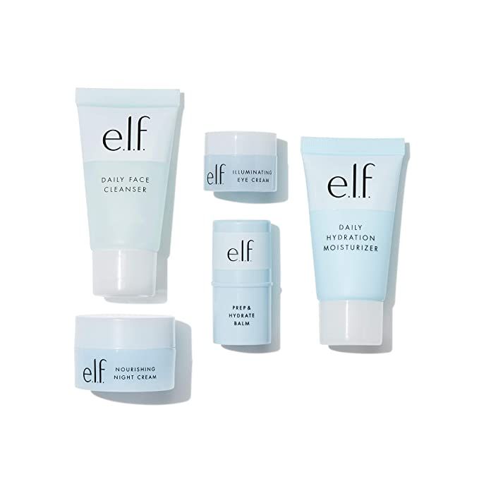 e.l.f. Jet Set Hydration Kit, Travel Friendly Skincare Set, Cleanser, Balm, Moisturizer, Eye Crea... | Amazon (US)