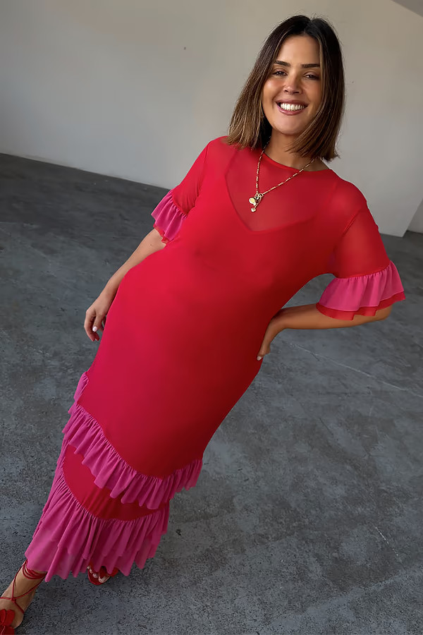 Red and Pink Angelina Dress | Never Fully Dressed US