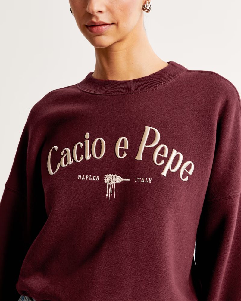 Women's Pasta Graphic Sunday Crew | Women's Tops | Abercrombie.com | Abercrombie & Fitch (US)