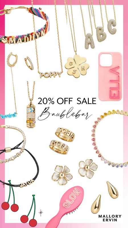 Baublebar on sale 20% off today! No code needed and it is on everything including custom! 