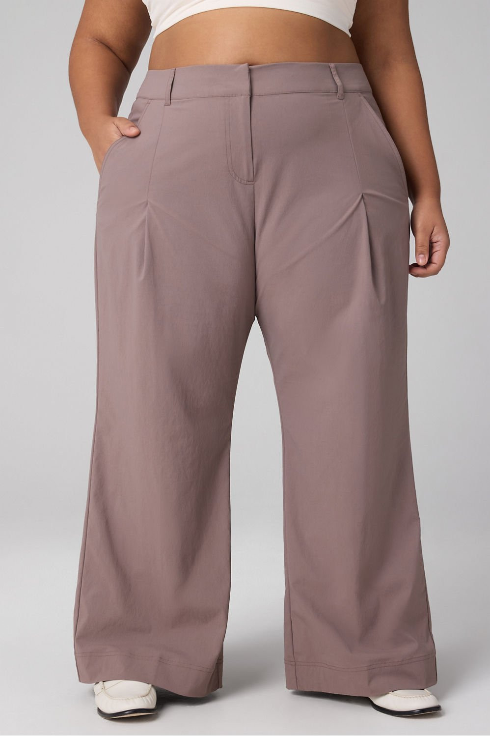 Everyday Wide Leg Mid-Rise Trouser | Fabletics