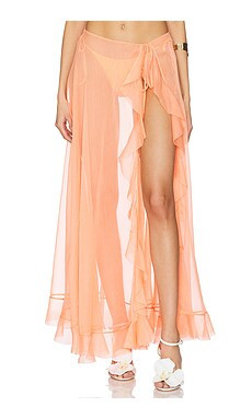 Shani Shemer Or Maxi Skirt in Papaya from Revolve.com | Revolve Clothing (Global)