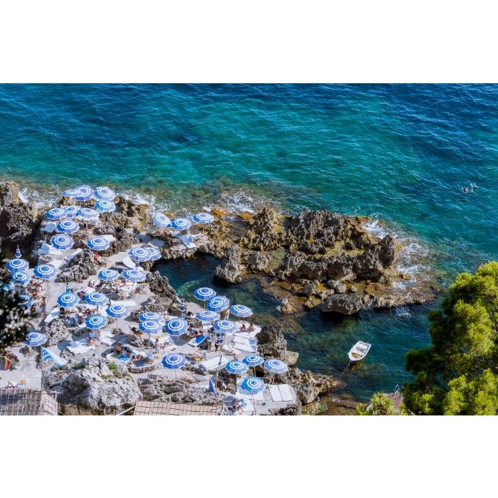 La Fontelina Beach Club Umbrellas, Capri Print by Gray Malin | The Well Appointed House, LLC
