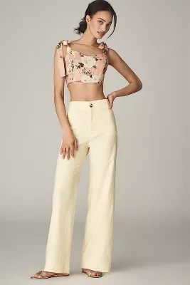 The Colette Beachy Linen Full-Length Wide-Leg Pants by Maeve | Anthropologie (US)