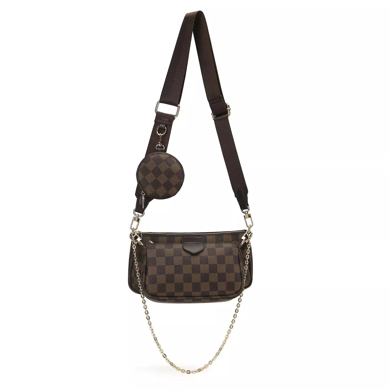 RICHPORTS Women Multipurpose Handbags Shoulder Crossbody Bag with Coin  Purse Wallet 3pcs Set