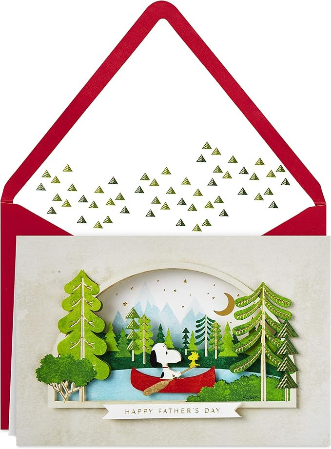 Hallmark Signature Peanuts Fathers Day Card (Snoopy and Woodstock Canoeing) (799FFW2007) | Amazon (US)