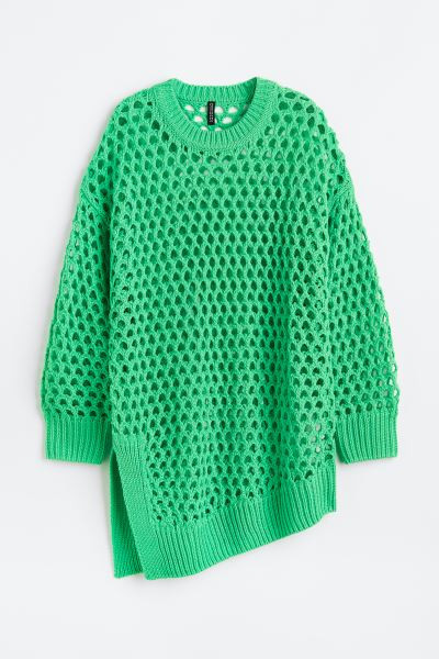 Asymmetric Hole-knit Sweater | H&M (US + CA)