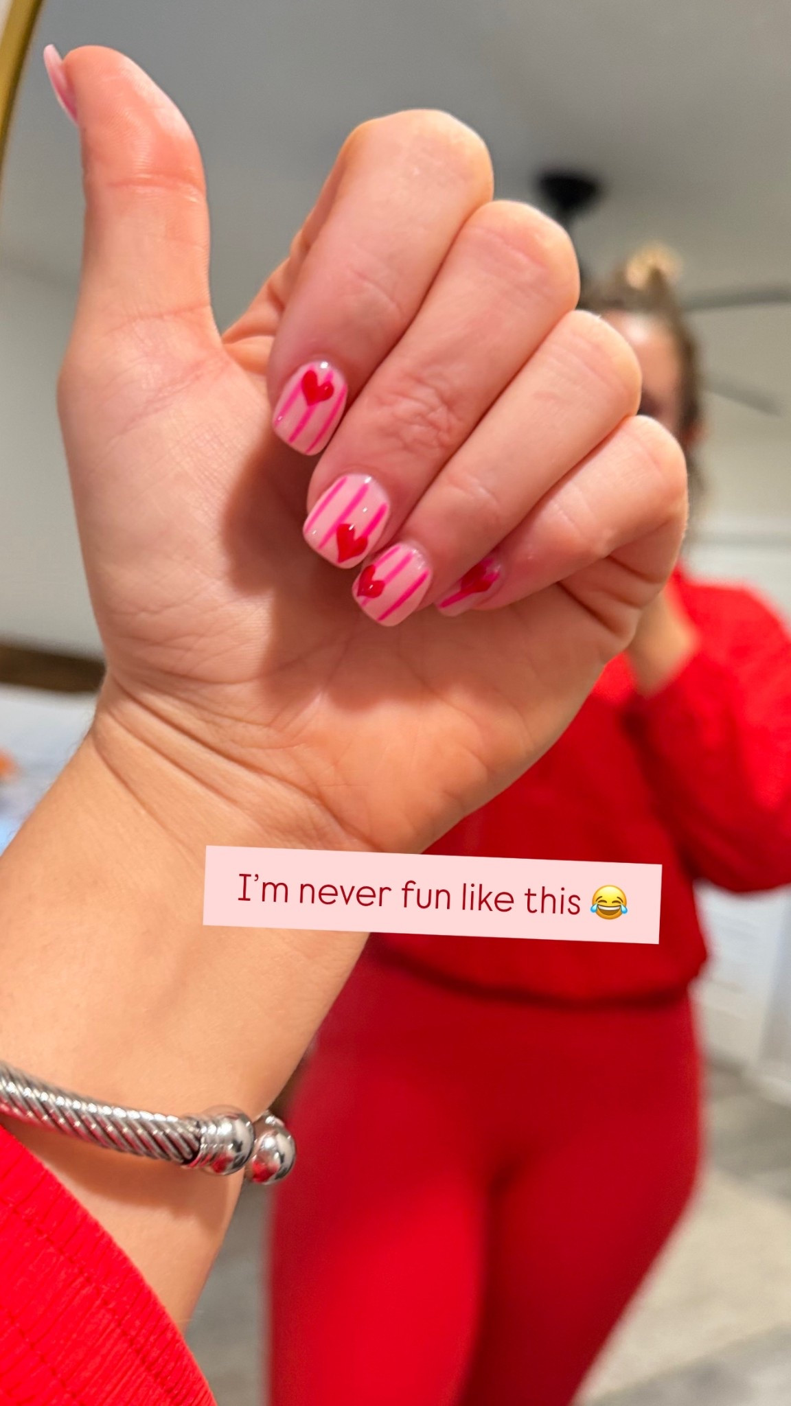 Valentine nail press ons! Don’t pay the big prices for cute nails like I did today. 💋 #ltk #valentines 

#LTKSeasonal #LTKBeauty #LTKValentine