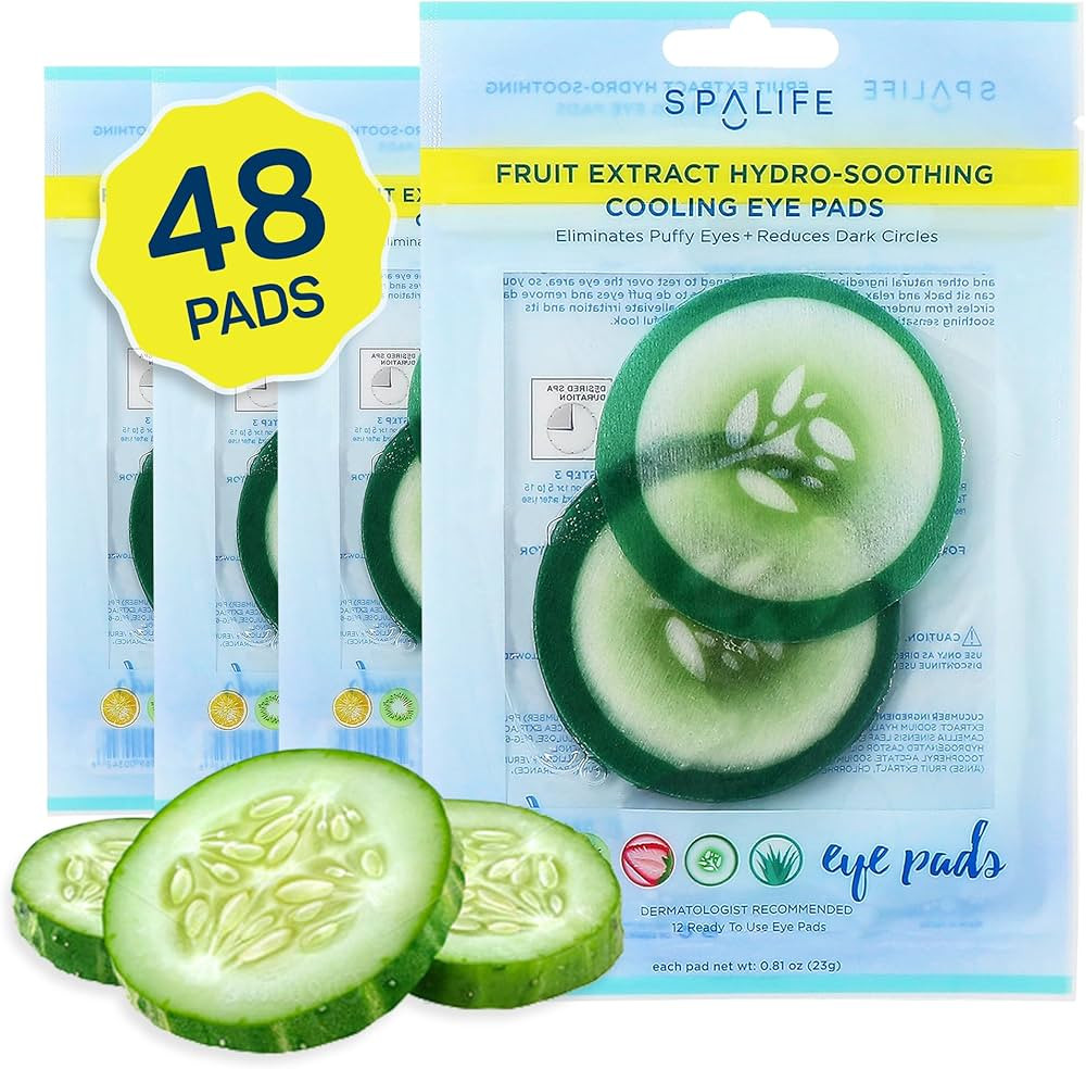 SpaLife Cooling Eye Pads - Korean Soothing Eye Pads for Dark Circles, Puffy Eyes, and Wrinkles - ... | Amazon (US)