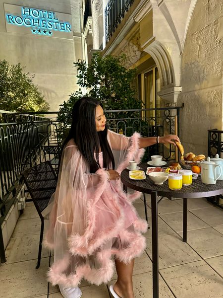 Lady of luxury robe #parisoutfit #pinkrobe 

#LTKcurves