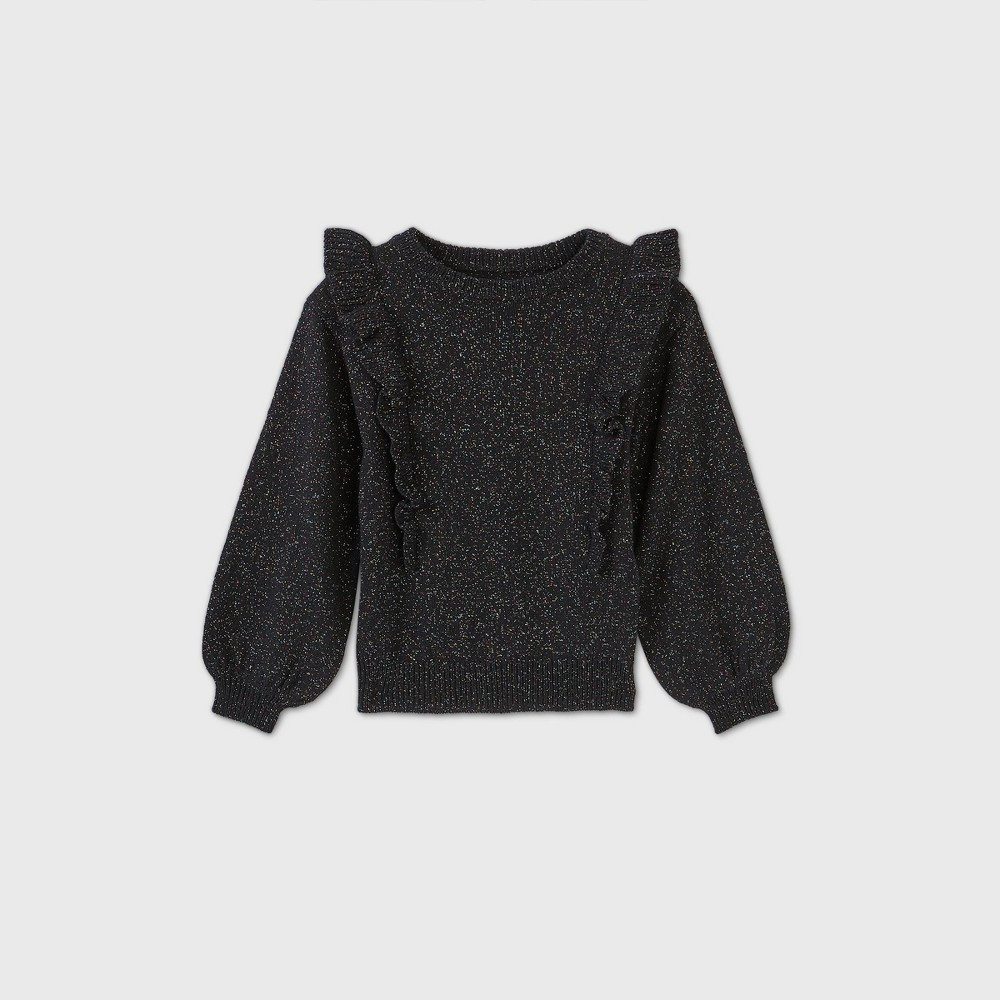 Toddler Girls' Ruffle Sparkle Pullover Sweater - art class™ | Target