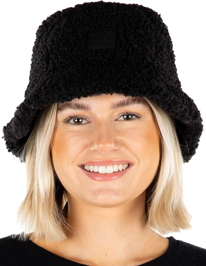 Funky Junque Women’s Bucket Hat Fuzzy Faux Fur Sherpa Winter Teddy Fisherman | Amazon (US)