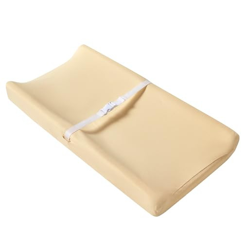QUENESS Baby Changing Pad Cover, Stretchy Cotton Comfort Diaper Changing Table Covers for Baby Girls and Boys, Ultra Soft Breathable Changing Pad Sheets, Fit 32"/34" x 16" Pad (Beige) | Amazon (US)
