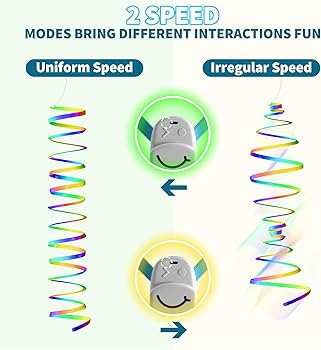 Interactive Cat Toys for Indoor Cats,Automatic String Feather Wand Teaser Enrichment Toy,USB-Rech... | Amazon (US)