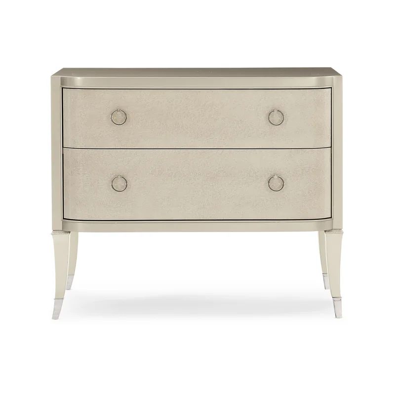 Caracole Classic 2 - Drawer Nightstand in SIlver | Wayfair Professional