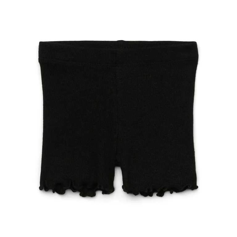 Garanimals Baby Girl Lettuce Hem Biker Shorts, Sizes 0-24 Months | Walmart (US)