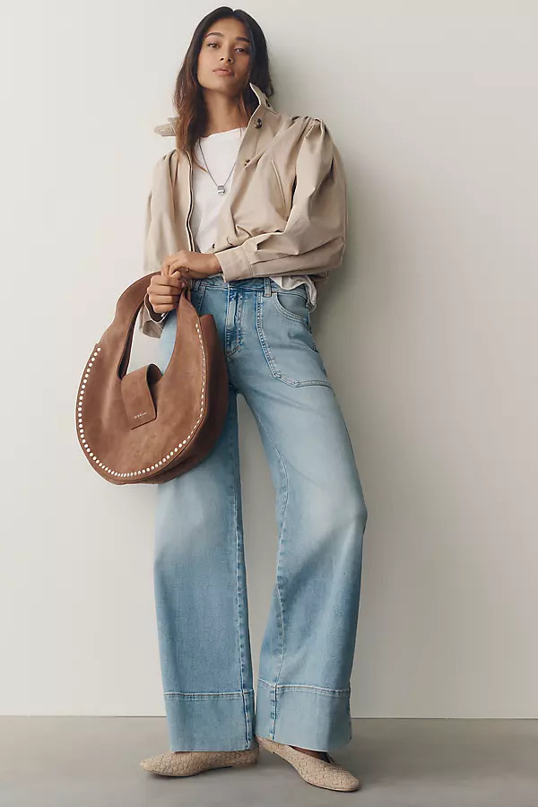 Rylan Relaxed High-Rise Flare Jeans | Anthropologie (US)